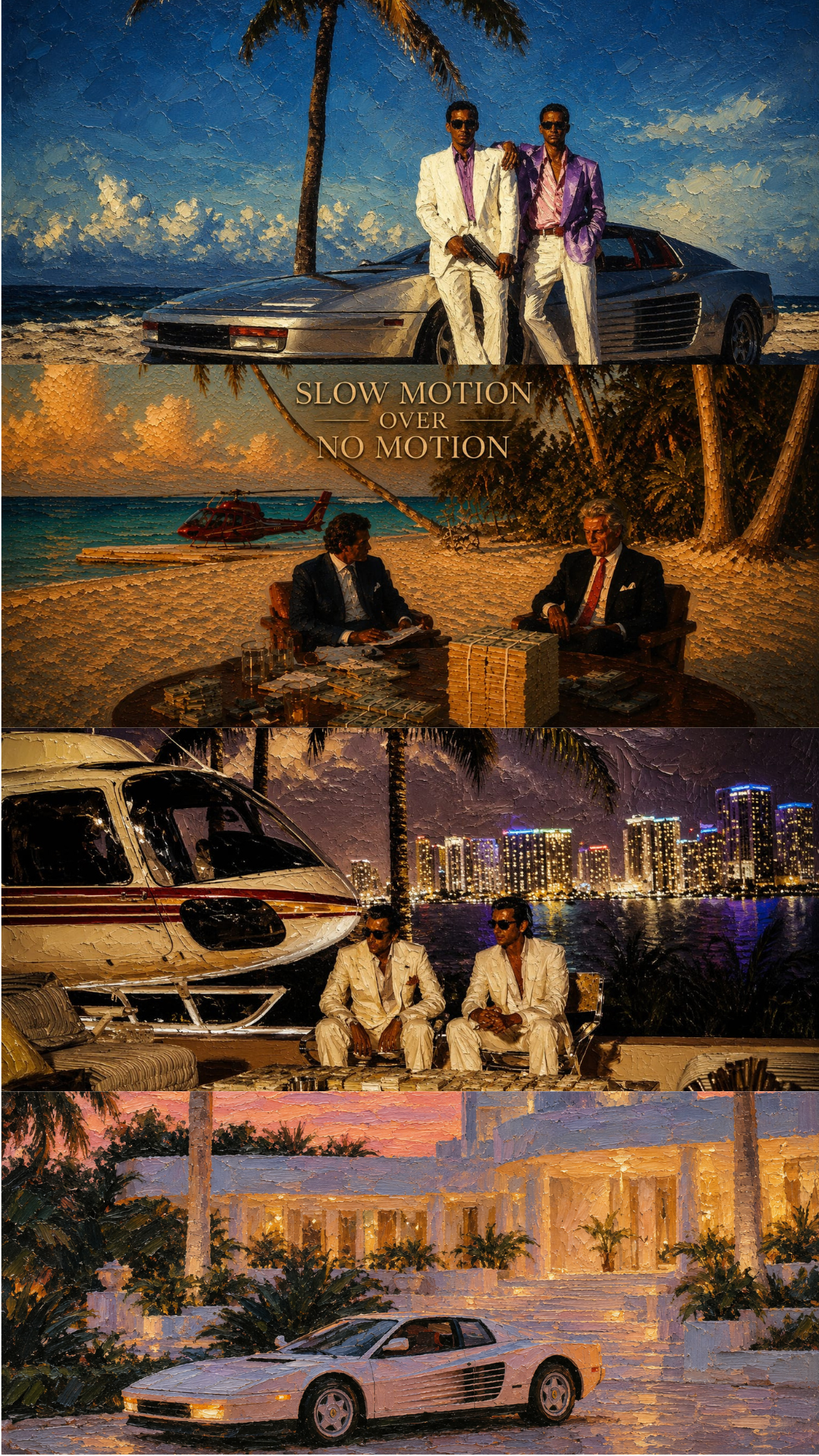 Miami Old Money Vol.1 wallpapers showcased in a scene collage